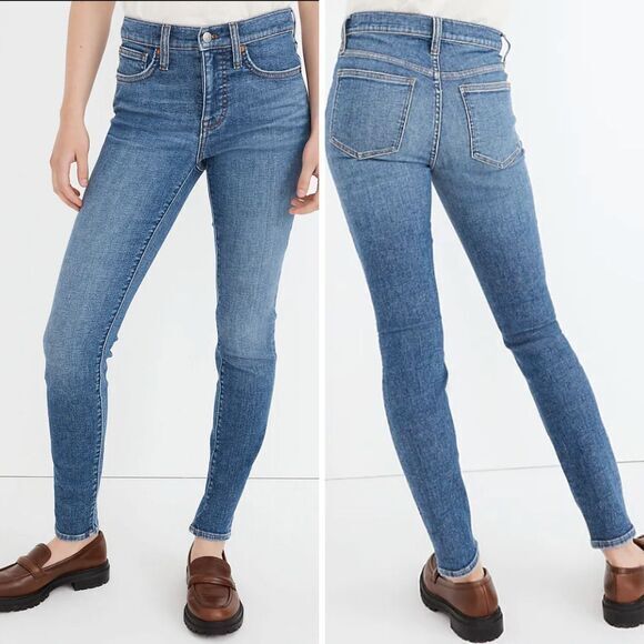 Madewell 9" Mid-Rise Skinny Jeans in Heathfield Wash, 25 - Picture 1 of 16